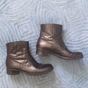 Born Black Leather Booties